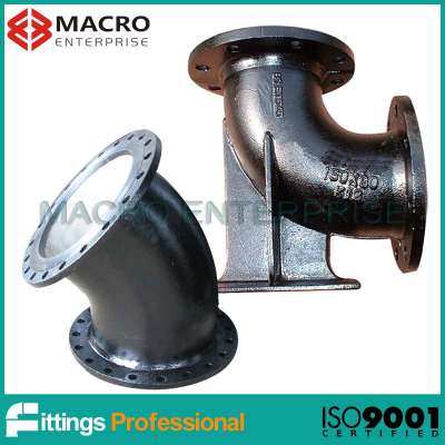 double-flanged ductile iron elbow bends