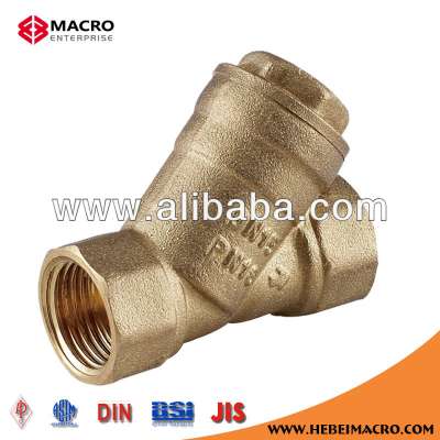 Threading brass y strainer check valve